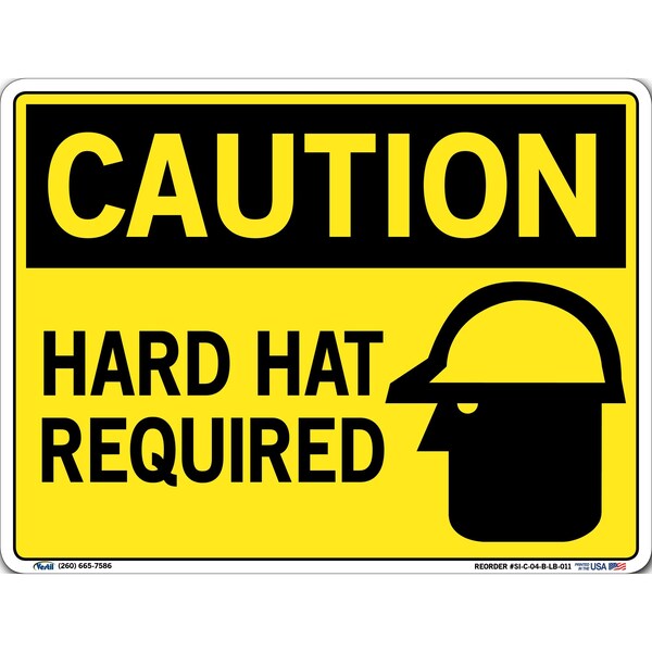 Sign, Caution, 12.5x9.5", Label/Decal, .011, SI-C-04-B-LB-011